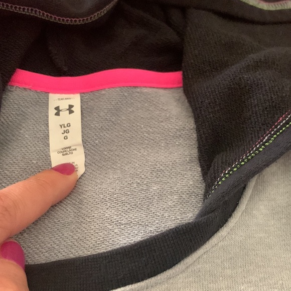 Girls Under Armour Hoodie size LG - Picture 2 of 2